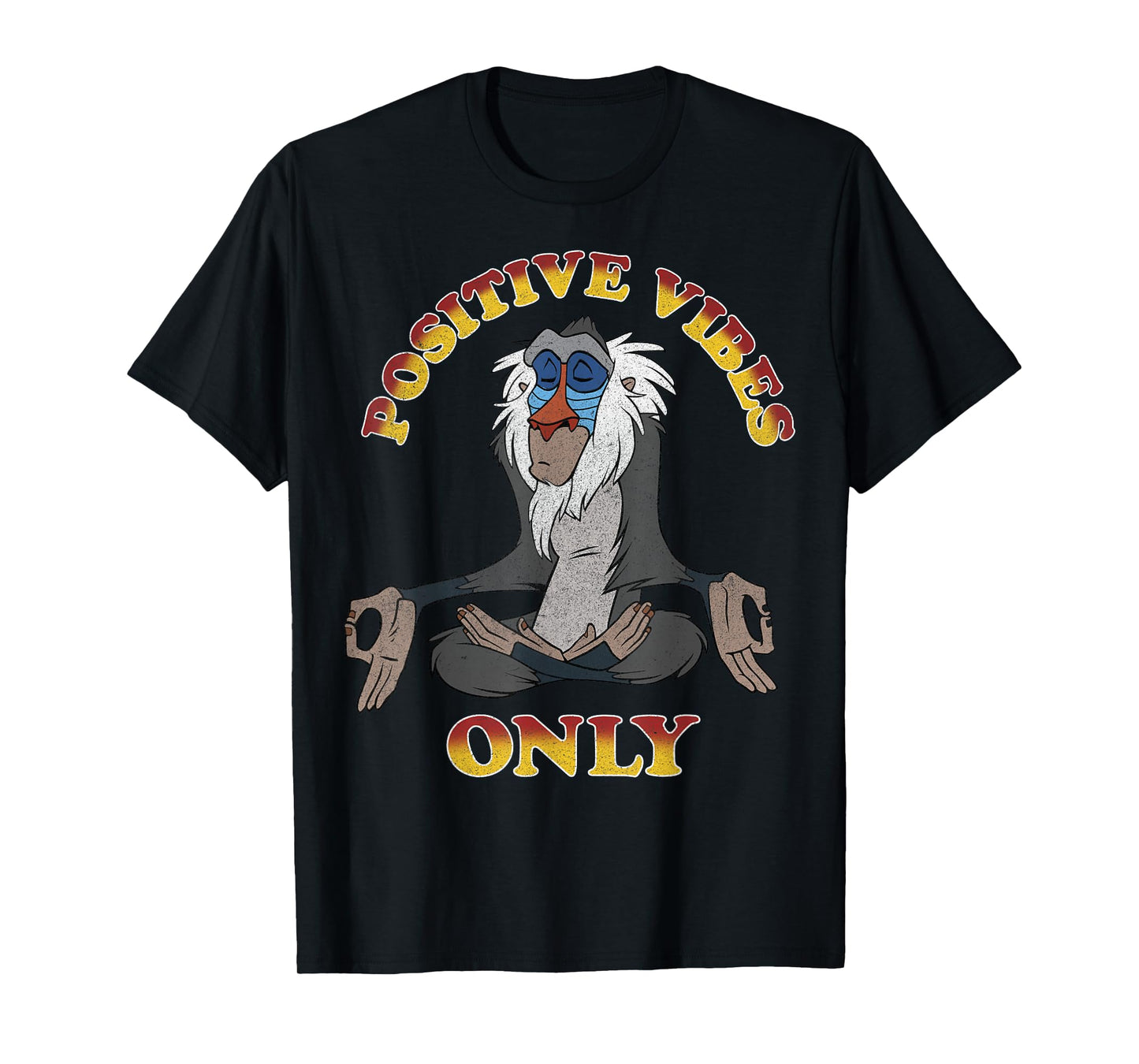 Disney The Lion King Rafiki Positive Vibes Meditation T-Shirt
