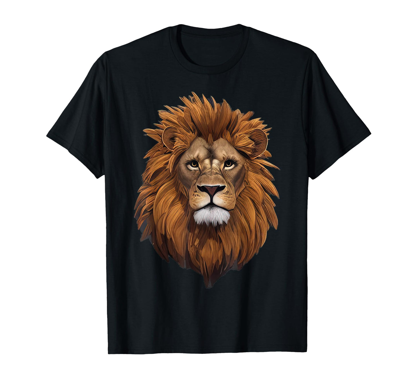 Lion Head Majestic Mane Detailed Art Powerful Strong Lion T-Shirt