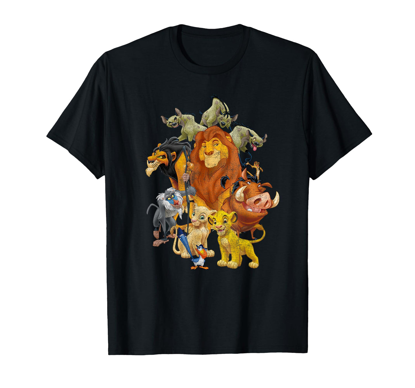 Disney The Lion King Main Characters Distressed Group Shot T-Shirt