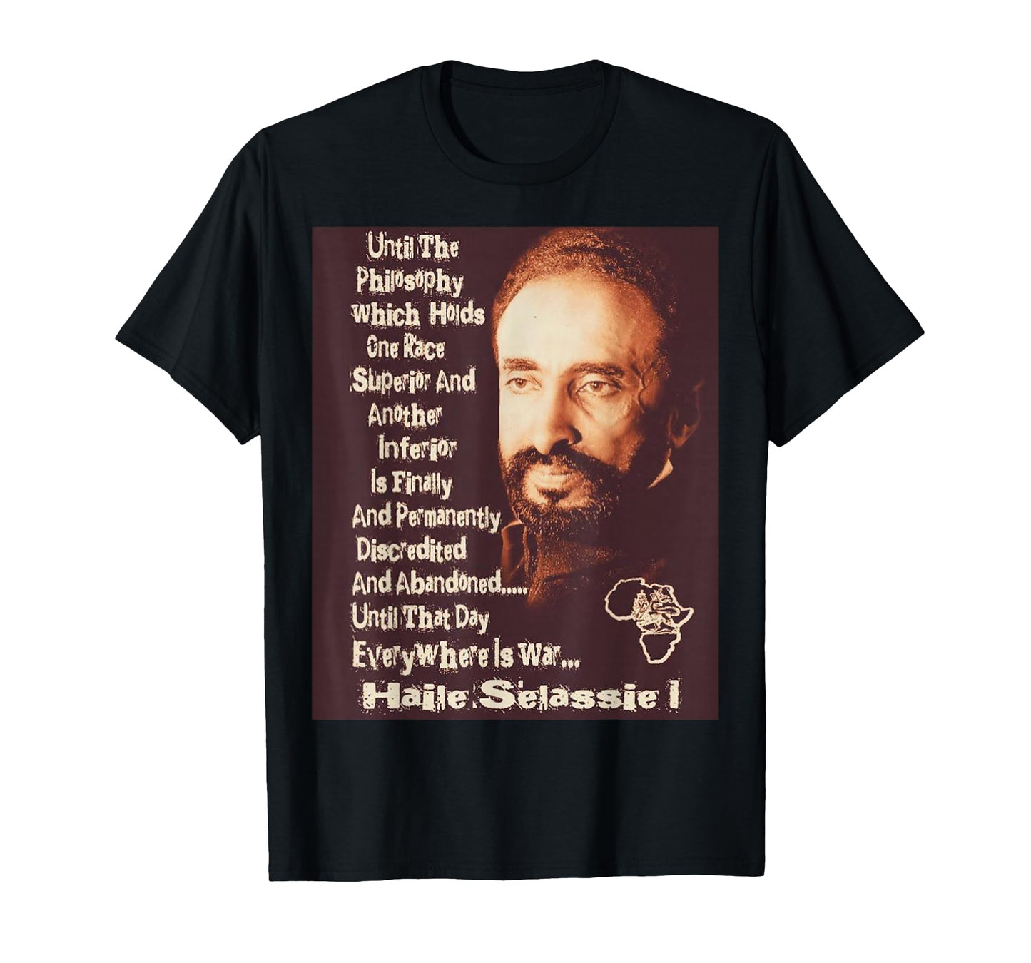 Emperor Haile Selassie Rasta Selassie Ethiopian lion of Juda T-Shirt