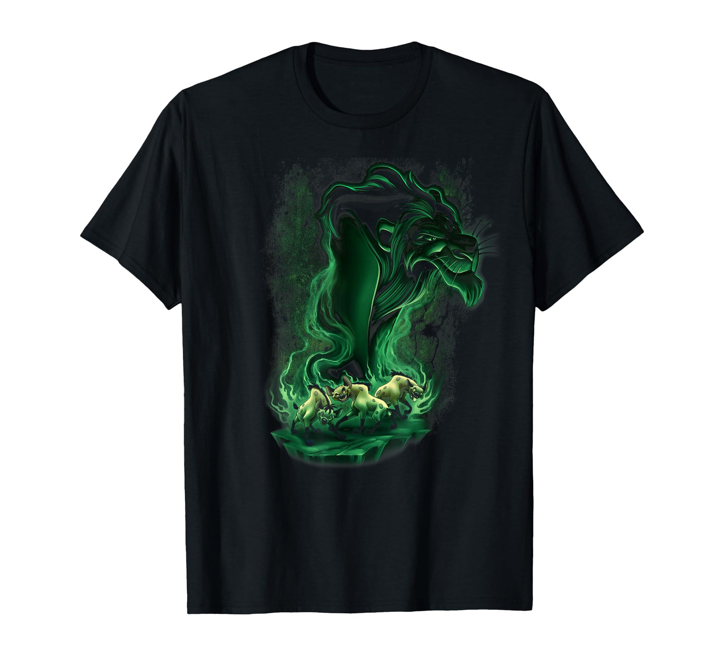 Disney The Lion King Scar & Hyenas Green Smokey Portrait T-Shirt