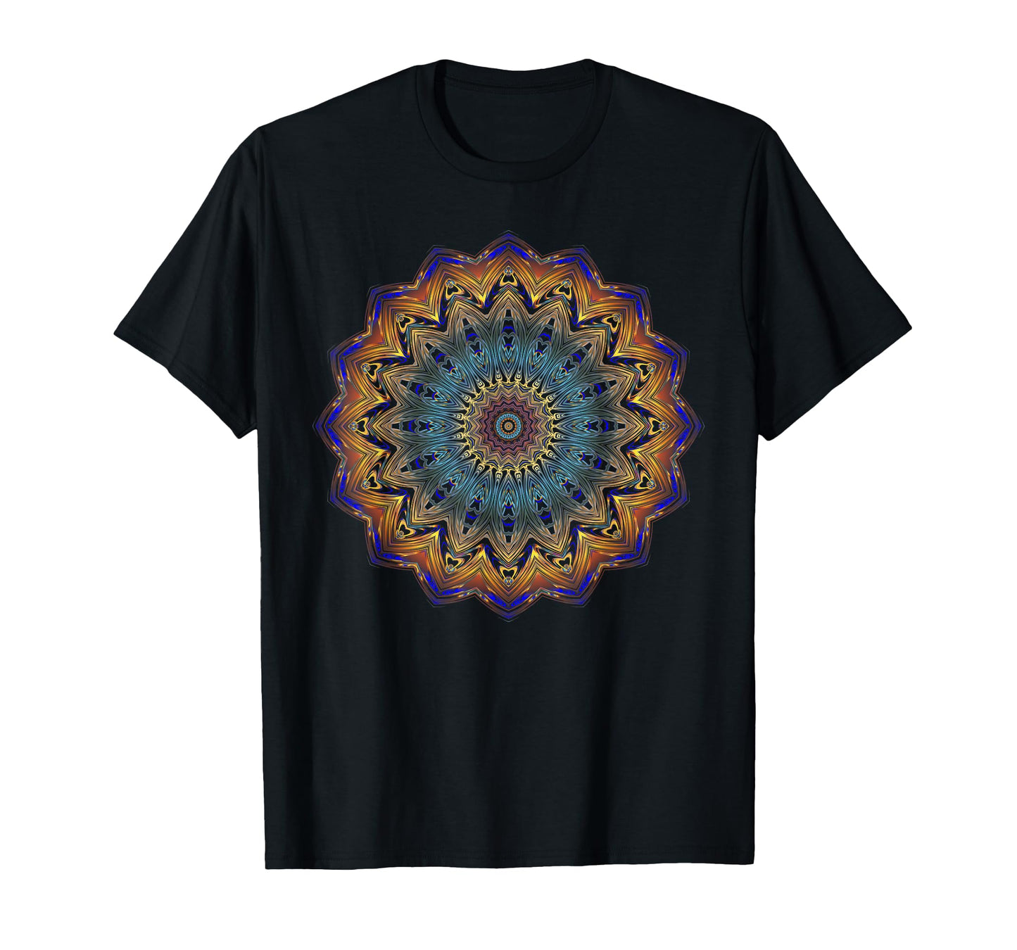Mandala Sacred Geometry Prana Art Yoga Mantra Om Good Vibes T-Shirt