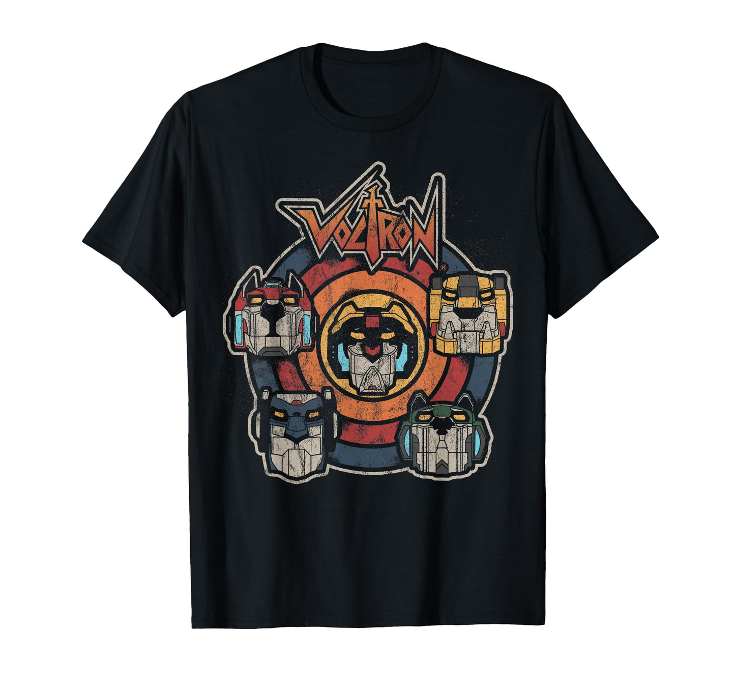 Voltron Defender of The Universe Retro Lion Circle T-Shirt