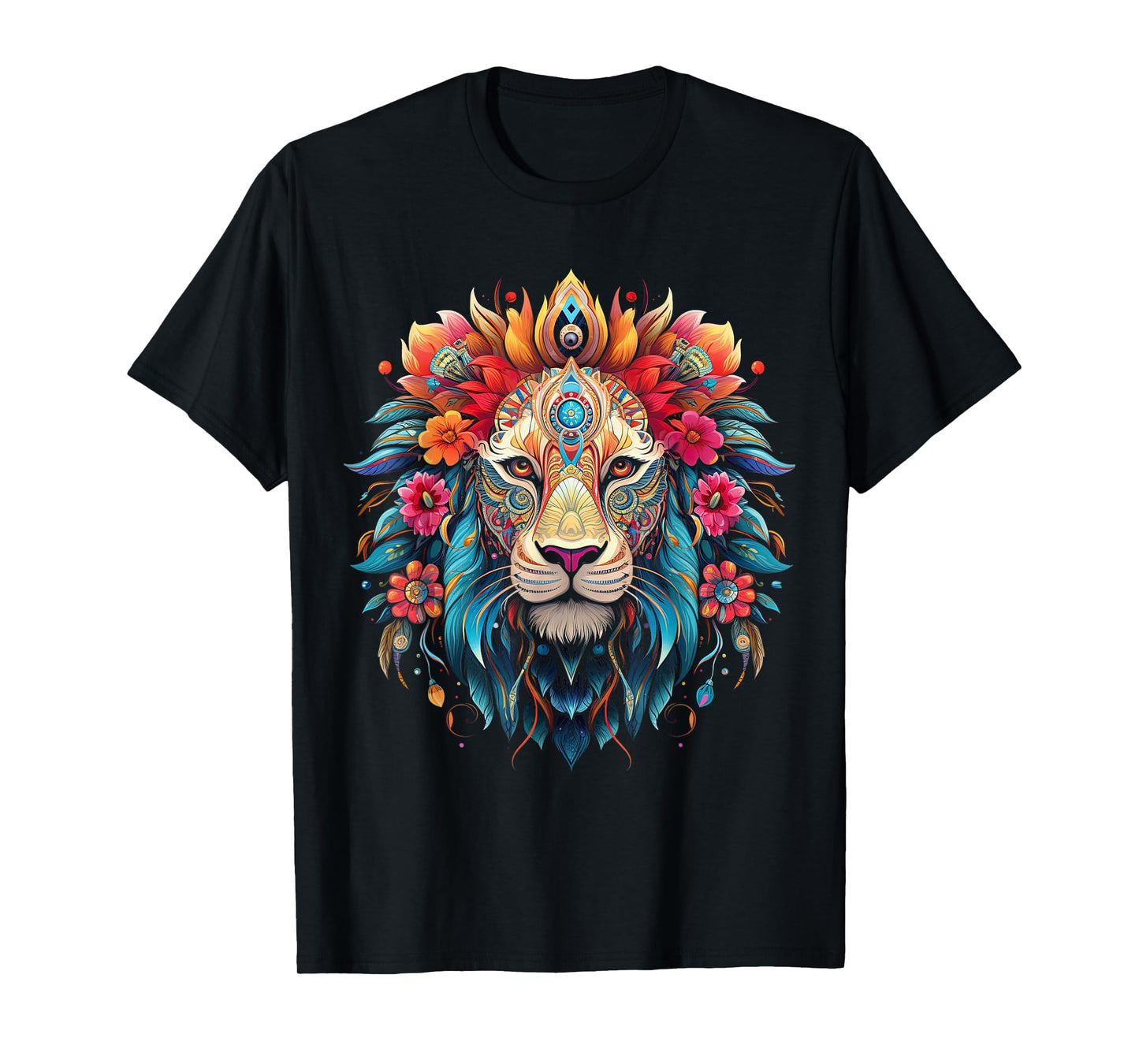 Lion colorful lions From Africa Day of the Dead T-Shirt
