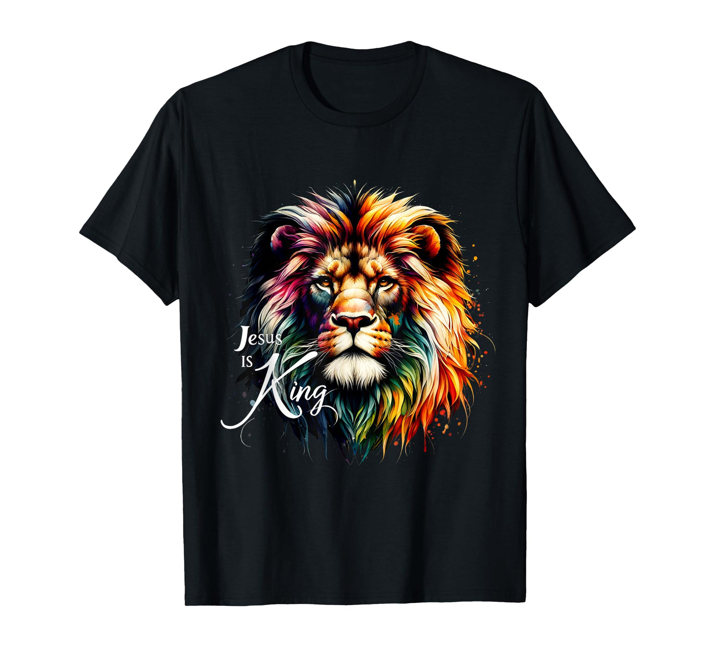 Jesus Is King Christian Lion Bible Scripture Jesus Lion T-Shirt