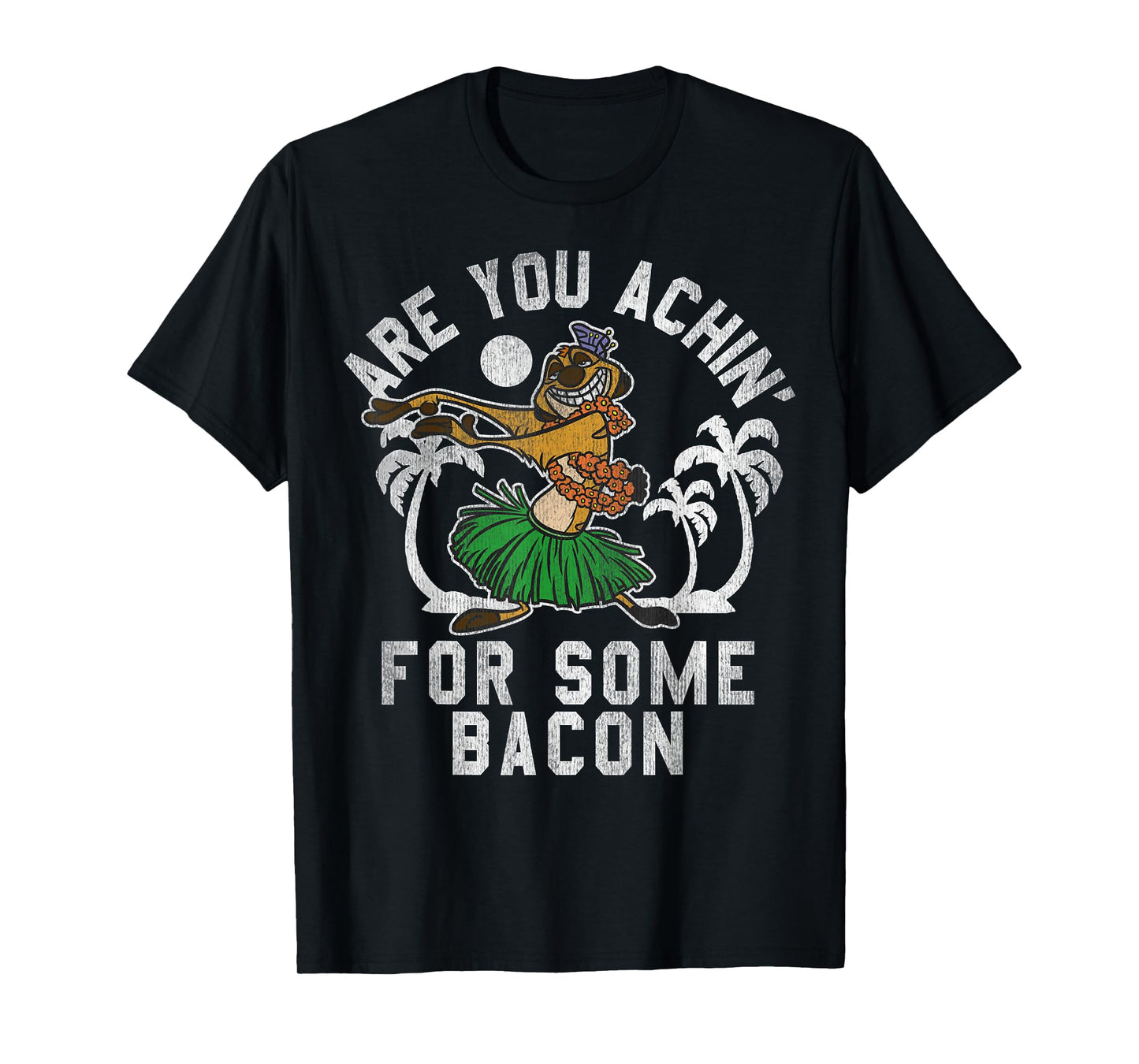Disney The Lion King Timon Achin' Bacon Distressed Hula T-Shirt