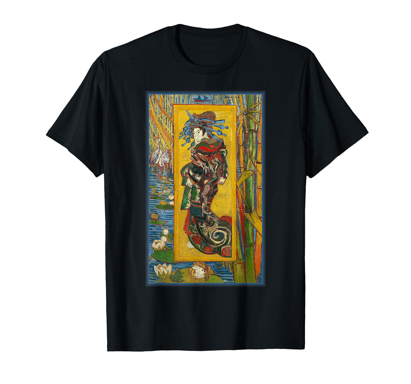 Courtesan Van Gogh Japanese Impressionist Painting T-Shirt