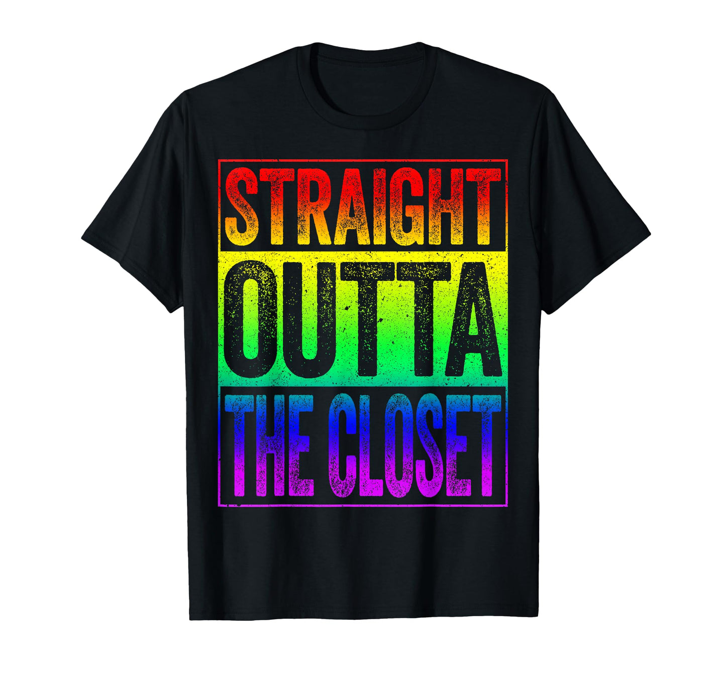 Straight Outta The Closet Shirt LGBT Pride T-Shirt