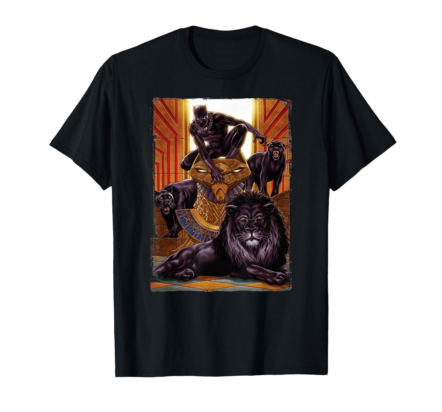 Marvel Black Panther King in The Lion's Den Graphic T-Shirt T-Shirt