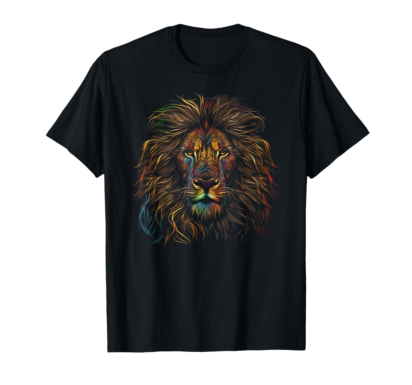 Lion Colorful Lions King of Animals from Africa T-Shirt