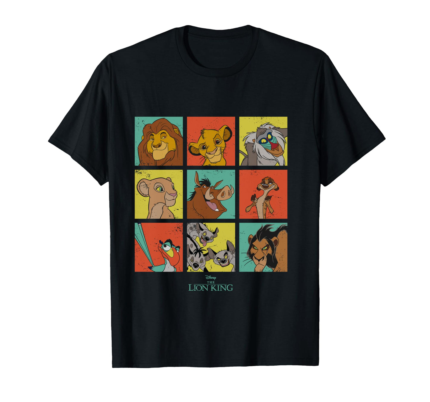 Disney The Lion King Characters 90s Grid Long Sleeve T-Shirt